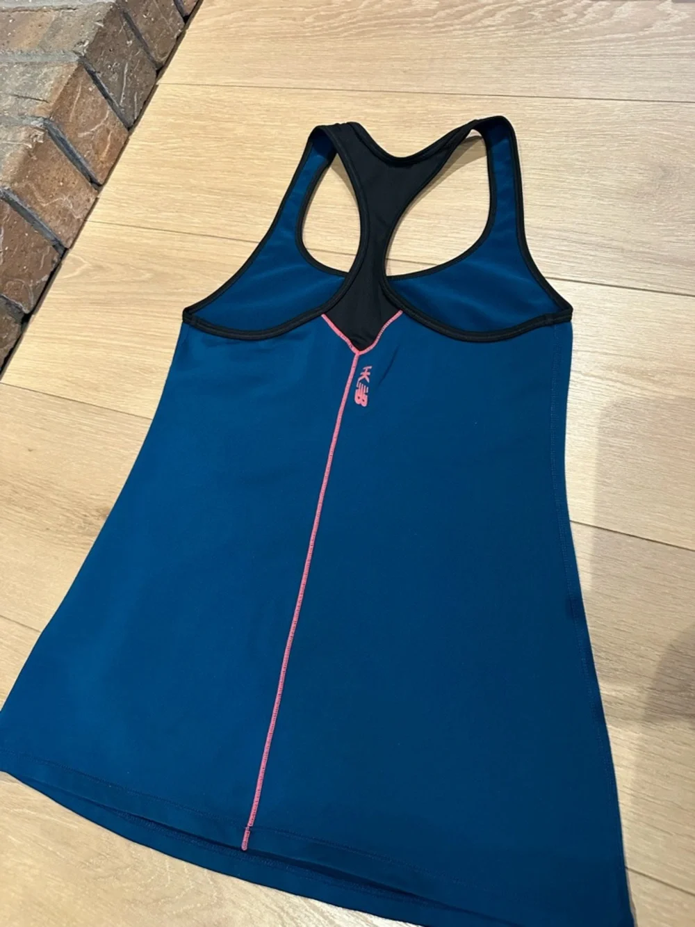 Women's New Balance Blue Racerback Active Tank Top - Picture 2 of 4
